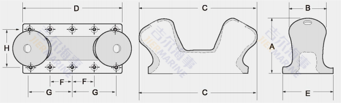 Design de modelo de posto de cabeça dupla