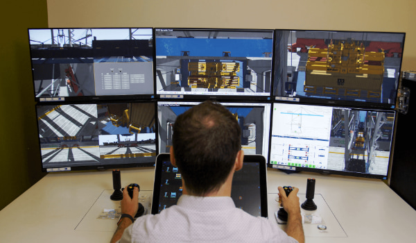 Estação de operação remota para porto